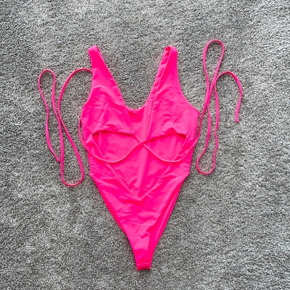 Fashion Nova Swim Fashion Nova Bright Pink Swimsuit Poshmark